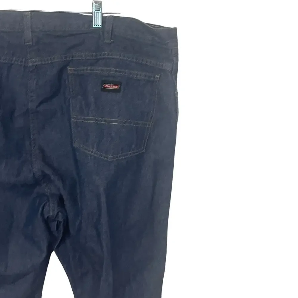 Dickies Men's Size 44 X 30 Medium Wash Denim Straight‎ Leg Jeans